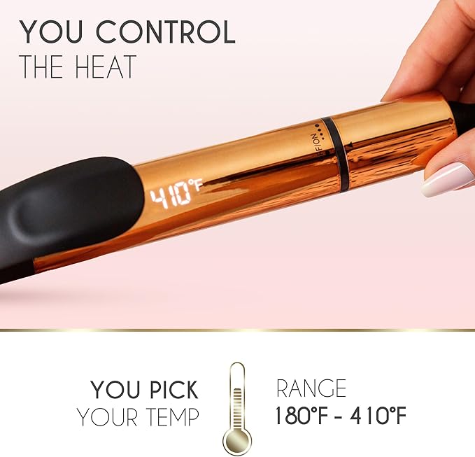 ELLA BELLA® Curling Iron 1.25" • Professional Hair Curler • Curling Wand • Ceramic Curling Irons • Transform Your Look in Seconds • Suitable for All Hair Types • Say Goodbye to Heat Damage