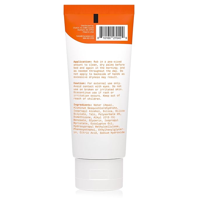 Carpe Sweat Absorbing Hand Lotion (Pack of 3), A dermatologist-recommended smooth lotion that helps stop hand sweat, great for hyperhidrosis or excessive sweat (Original Eucalyptus)