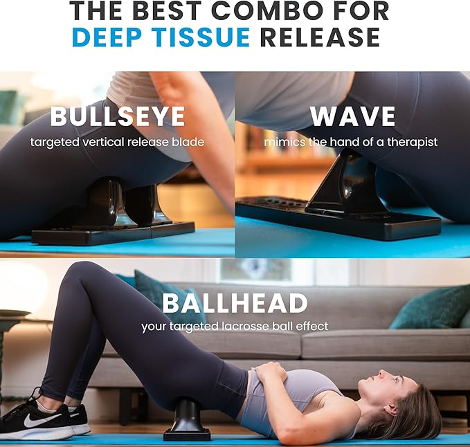 Thrival Relief Pro - Fully Adjustable Psoas and Iliacus Muscle Release Tool for Hip Flexor, Back, Glute and Neck Pain - Trigger Point and Myofascial Release Tool - Carbon Black