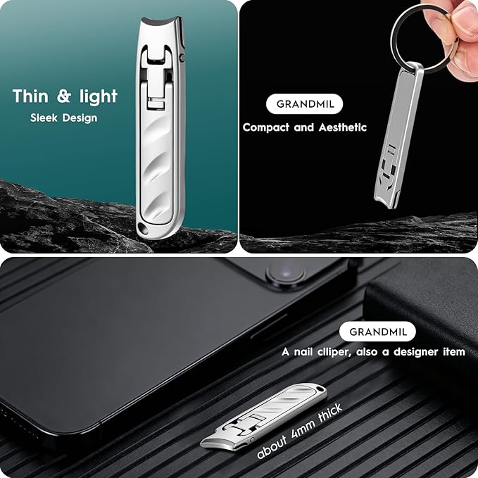 Nail Clipper Set for Women, Professional Nail Cutter with Ergonomic Design, Durable Stainless Steel Nail Clippers for Precise Trimming - Gift for Men, Women and Seniors