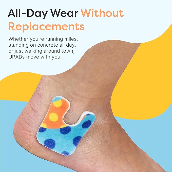 ZenToes Callus Pads | U-Shaped Design Moleskin Blister Pads | Self-Stick Adhesive Felt All Day Comfort Cushions for Calluses and Corns | Reduce Pressure and Friction | 18 Count (Motion Mosaic)