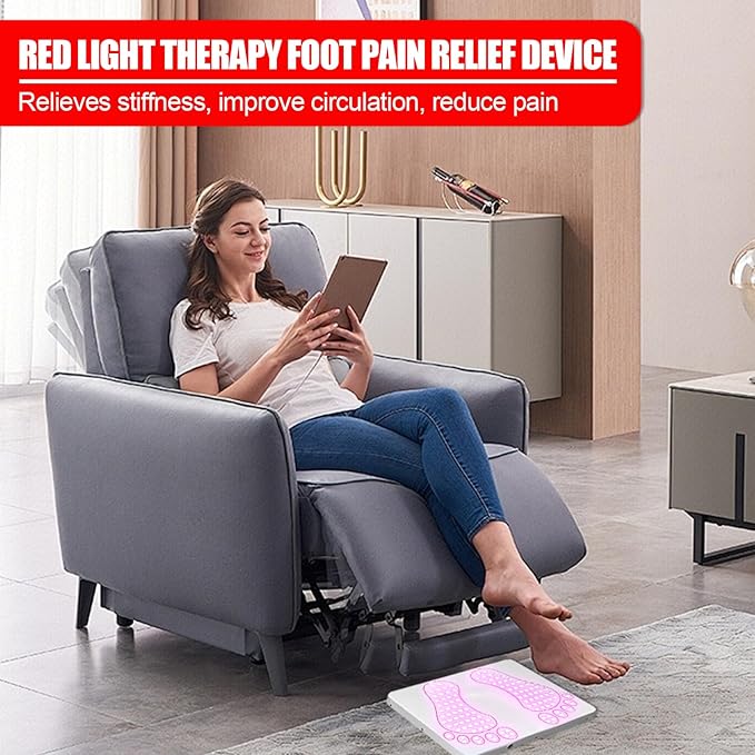 850nm Infrared Foot Therapy Device - Red Light Panel for Feet and Toes with Adjustable Heat & Timer, Home & Office Comfort Care