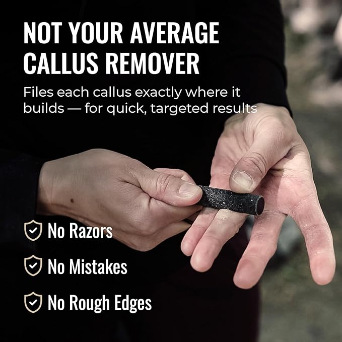 SandBar Callus Removal, Hand Callus Remover Salve Balm Stick for Working Hands, Lightweight Dead Skin Remover Tool Grit Surface, Knurled Handle, Magnetic Cap Hand File 4" - Blue