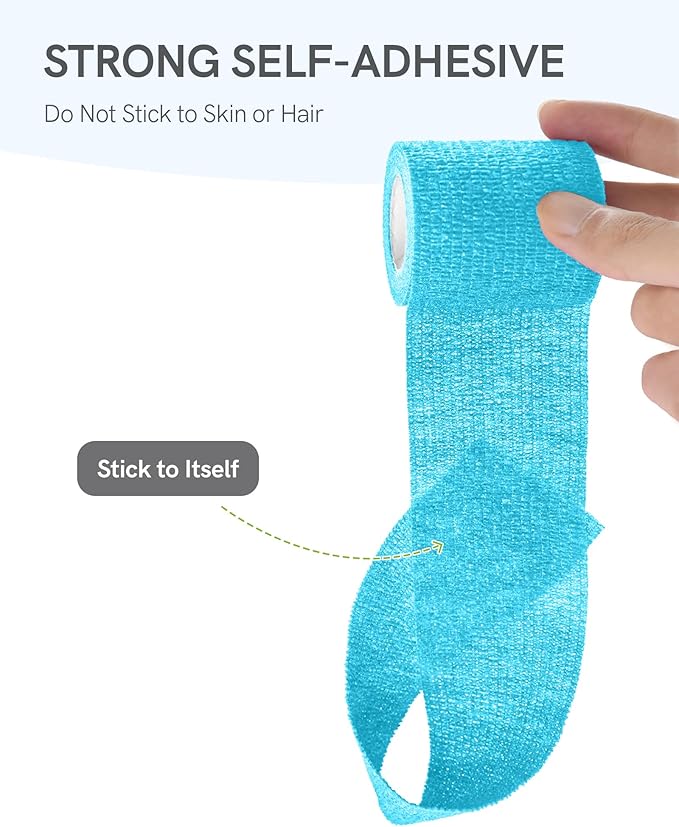 FriCARE Self Adhesive Bandage Wrap, Medical Tape in First Aid Kit, Cohesive Bandages for Wounds Sport Vet, 2 inches X 5 Yards 6 Rolls, Kismet Dream