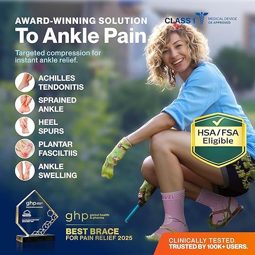 Modvel Foot & Ankle Brace Socks for Sprained Ankle Compression Sleeve - Plantar Fasciitis Relief Brace, Foot Support for pain Women & Men - Tendonitis & Arthritis Feet Sleeve, Stabilizing Ankles Wrap