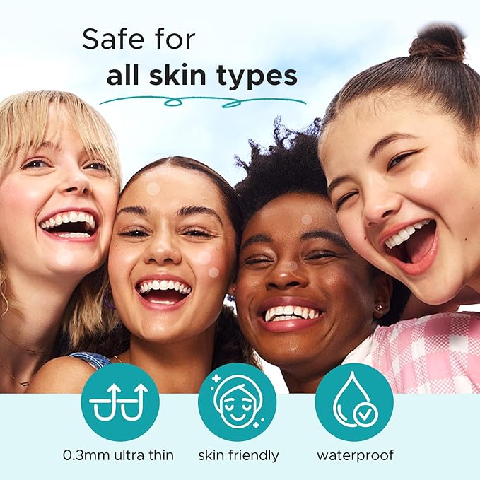 TKTK Pimple Patch Acne Patch, 4 Sizes 280 Patches Acne Absorbing Cover Patch, Hydrocolloid Invisible Acne Patches For Face Zit Patch Acne Dots Tea Tree, Calendula Oil - 2 Pack