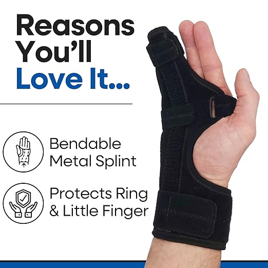 Metacarpal Finger Splint Hand Brace | Little Pinky Finger Splint For Boxer Fractures l Broken Ring or Hands Cast |Trigger Immobilizer Straightener l Ulnar Gutter Support | Boxer Brace LEFT HAND L/XL