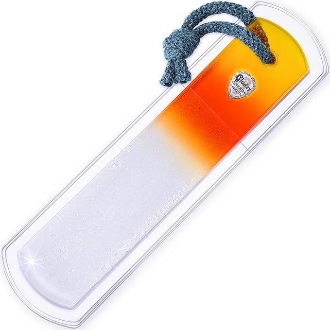 Genuine Czech Glass Foot File - Two-Sided Different Grit Surface, Gentle Callus Remover, Pedicure & Spa Rough Skin Scrubber, Professional Toenail and Heels Care, EU Quality, Large Size