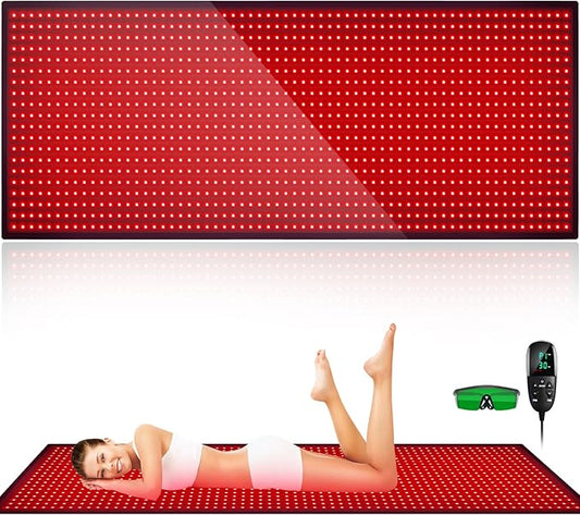 Red Light Therapy Mat Full Body, 71"x31" Red Light Blanket Infrared Light Therapy Heating Pad Super Large 1280 LEDs 660nm&850nm for Whole Body Pain Relief, Body Relax, Energy Recovery, Joint Repair