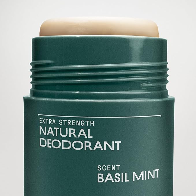 Cleo+Coco Extra Strength Deodorant Balm, Basil Mint (2-Pack, 2.2 oz Each), Aluminum-Free Natural Deodorant with 5X Odor Fighters, Vegan, No Synthetic Fragrance (2 Pack, Basil Mint)