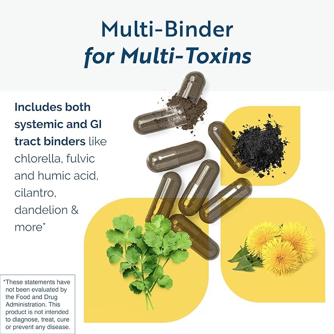 Researched Nutritionals ToxinPul - Kidney & Liver Cleanse Detox & Repair - Multi-Binder Formula with Humic Acid, Chlorella & Quercetin for Heavy Metals, Glyphosate & Toxin Removal (90 ct)