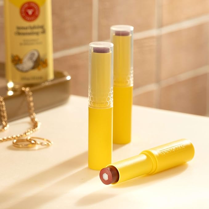 Burt’s Bees Tinted Boosted Balm, Rose Knows, Hydrating Tinted Lip Balm with Vitamin C, E, and F Core, 24 Hour Lip Moisturizer with Responsibly Sourced Beeswax, 100% Natural Origin, 1 Count, 0.16oz
