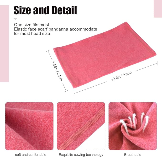 KGC 2 Pack Winter Neck Warmer Gaiter Fleece Windproof Face Mask Cover Cold Weather Scarf for Men & Women