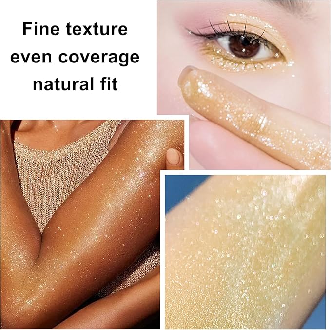 Hair and Body Glitter Spray, 1PC Glitter Hairspray Dry Powder Makeup for Clothes, Festival Rave Prom Loose Sparkle Powder,Holographic Ultra Fine Resin Glitters for Crafts (1PC Sparkling Gold)