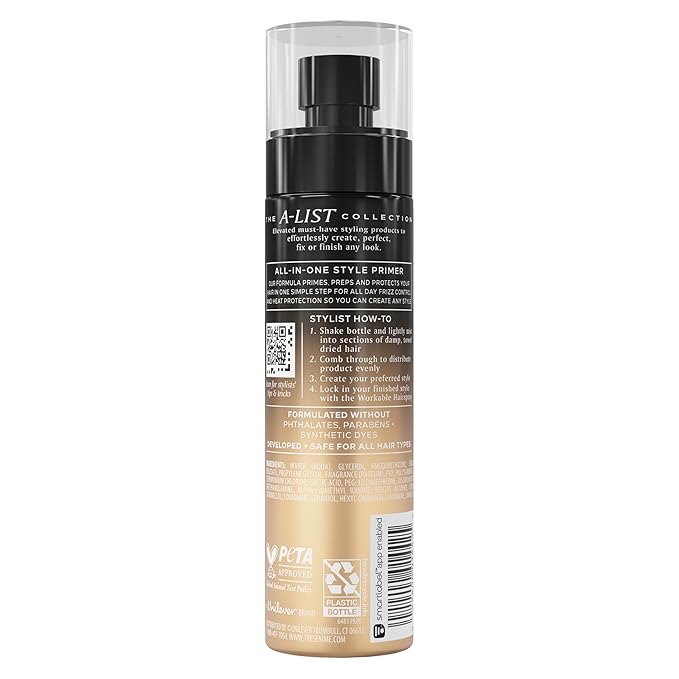 TRESemmé All-In-One Style Primer 1 ct A-LIST Collection for Protecting + Multi-Tasker to Prep, Developed & Safe for All Hair Types, 5.07 FL OZ