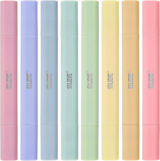 BLIEVE- Aesthetic Bible Highlighters No Bleed Through Assorted Colors, Cute Highlighter Dual Tip For Journaling Supplies And Accessories, Bible Highlighters And Pens No Bleed (CANDY)