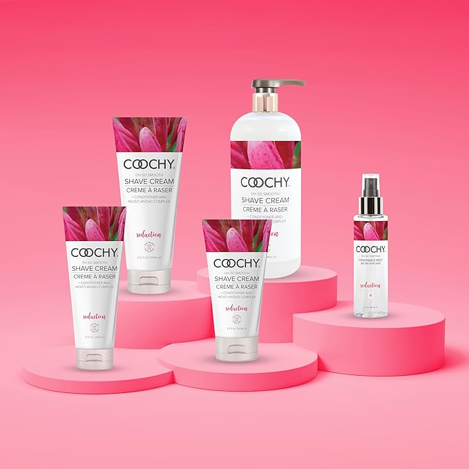 Coochy Shave Cream - Moisturizing Shave Lotion - Gentle Intimate Shaving Cream - For Bikini Area, Underarms, Legs & More - Rash-Free, Hydrating Formula - Seduction - 7.2 oz