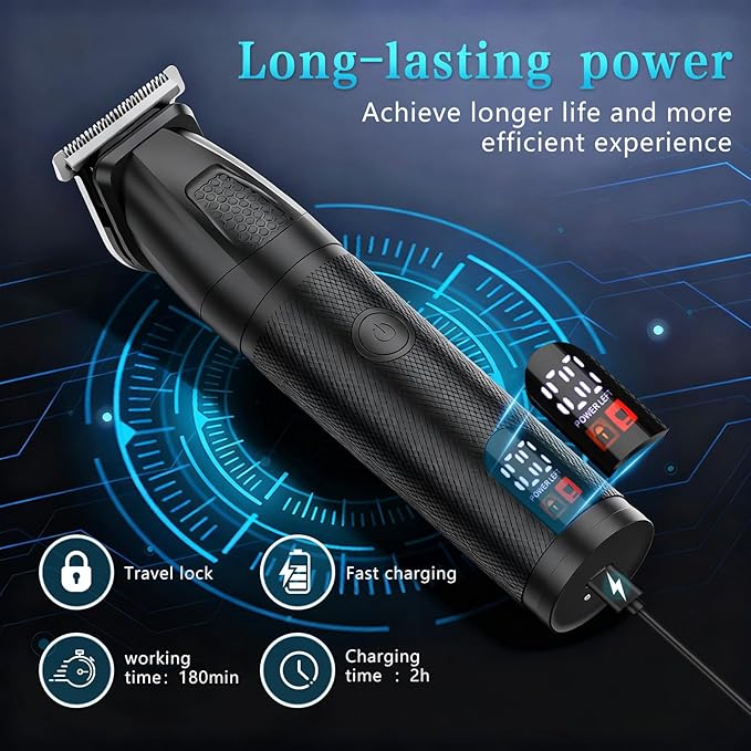 6-in-1 Men's Grooming Kit, Cordless Beard Trimmer & Hair Clipper for Men with Nose Hair Trimmer & Mustache Trimmer Attachments, Waterproof USB Rechargeable Personal Care Set, Gifts for Men