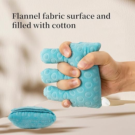Adjustable Removable Finger Separator Protector Hand Contracture Cushion Padding Pillow Prevention Aid Training Tool With Fingers Hands Splints (Blue)