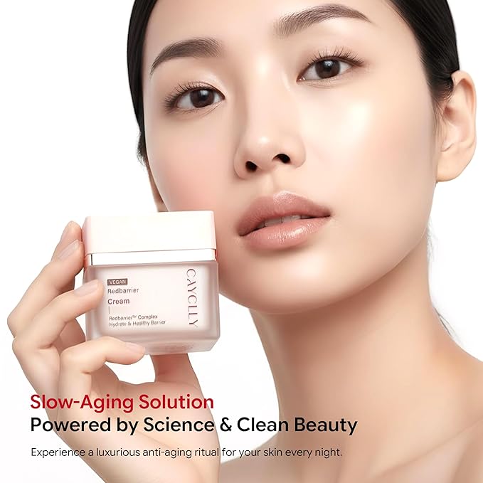 CAYCLLY Redbarrier Cream | Anti-Aging Face Moisturizer with Peptides & Ceramides for Wrinkles & Skin Barrier Repair | Vegan Korean Skincare to Firm, Hydrate & Restore Radiance, 1.69 fl. oz.