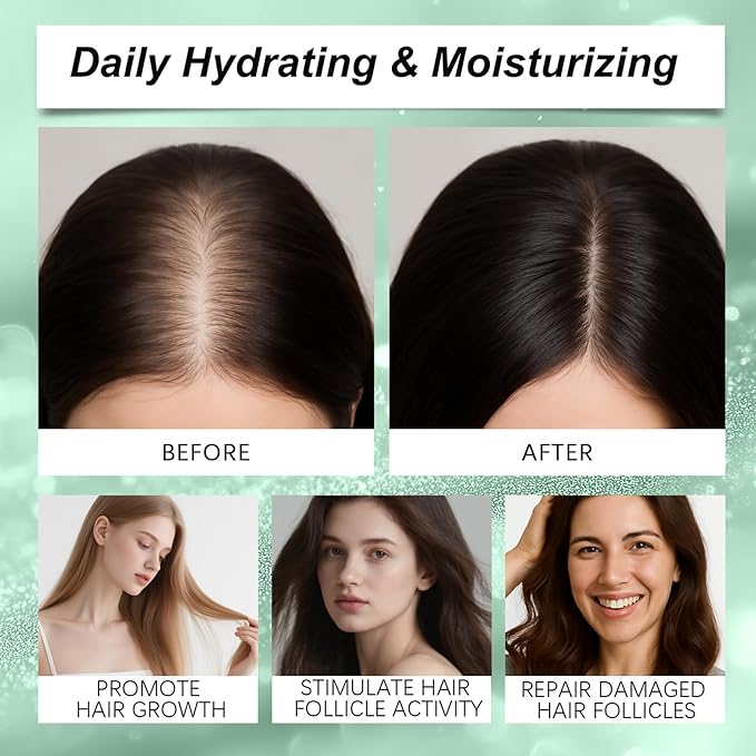 NovaCharm Nature Hair Oil with Usma Grass Extract, Lightweight Herbal Hair Essential Oil for Dry & Damaged Hair, Moisturizing Scalp & Hair Care Serum, 30ML / 1 Fl Oz