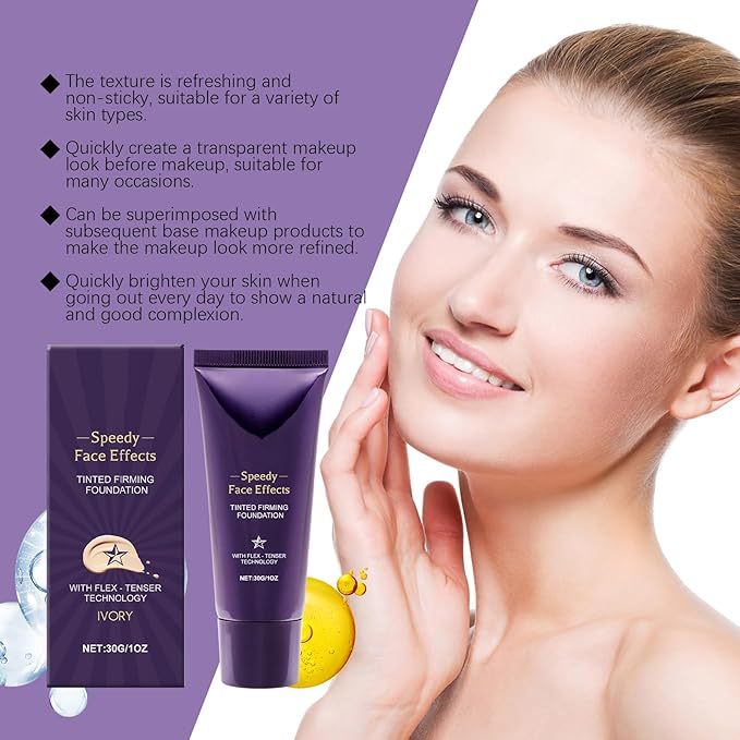 Ivory White Firming Primer, Brightens and Evens Skin Tone, Pore-Minimizing, Long-Lasting Makeup Base