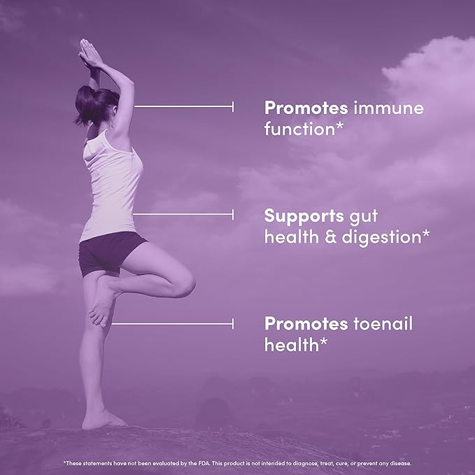 Vital Peak® Toenail Peak - Healthy Nail Support Supplement - Promotes Gut Health & Immune Function - with Olive Leaf Extract, Sweet Wormwood, Oregano, Garlic & More - Gluten-Free - 60 Capsules