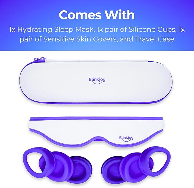 Hydrating Sleep Mask for Dry Eye Relief – Moisture-Sealing Blackout Eye Mask Protects from Dust & Drafts, Preserves Eye Drops & Ointment, Lightweight (2nd Gen)