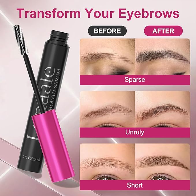 Eyebrow Growth Serum Advanced Eyebrow Serum for Women Eye Brow Serum for Growth Thicker, Fuller, Naturally Beautiful Brows - 5mL