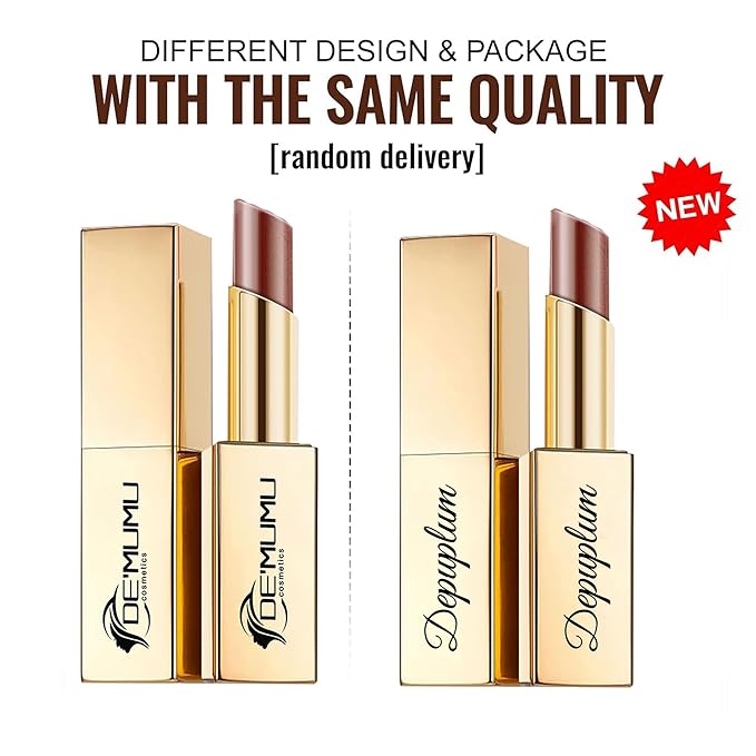 Depuplum Nude Red Pink Lipstick Set for Women Shimmer Tinted Lip Balm Hydrating Moisturizing Lip Gloss Cruelty Free Lip Makeup, ZG107/108/109