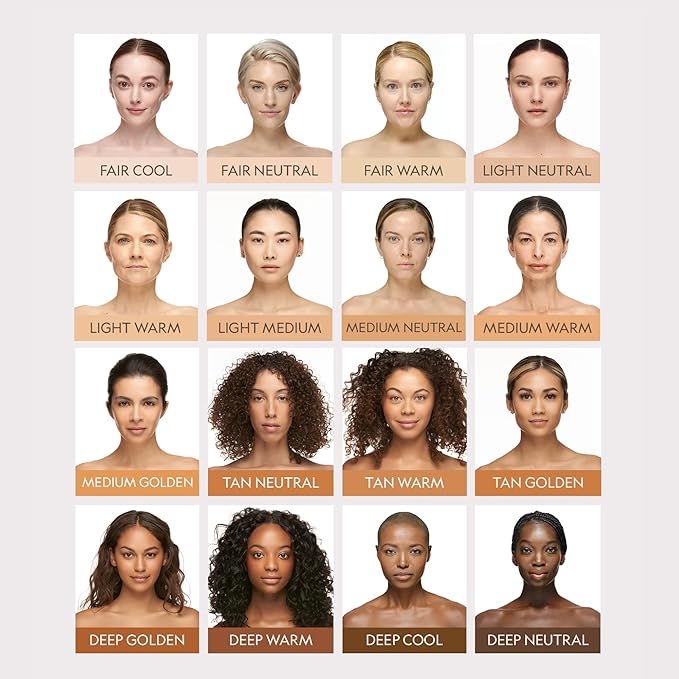 YENSA Skin on Skin BC Foundation Makeup - CC, BB Cream & Full Coverage Foundation-In-One - Buildable, Radiant Finish with SPF 40, Hyaluronic Acid, Peptides & 8 SuperBlacks - Deep Neutral (1 oz)