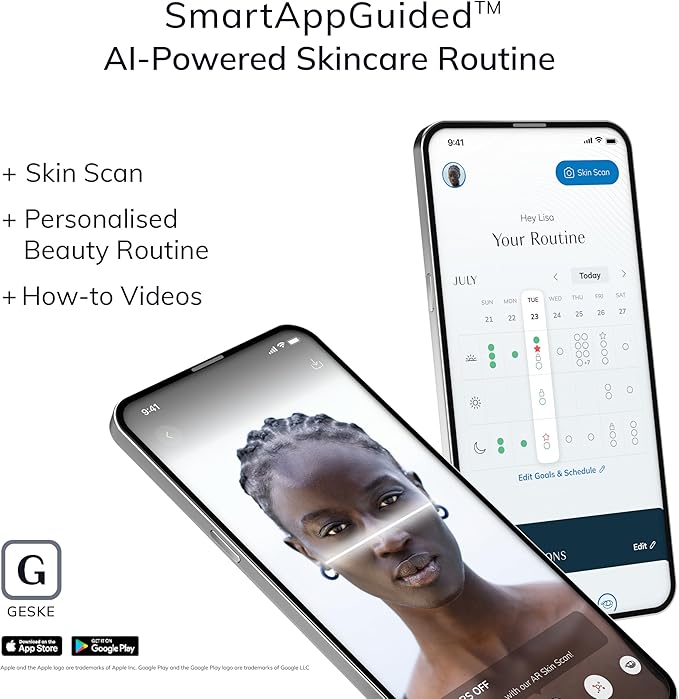 GESKE SmartAppGuided™ Facial Hydration Refresher | 4 in 1 | Water Atomizer | Moisturizing Spray Machine | Face Mister | Humidifier for Natural Glow | Reduce Redness & Dry Skin