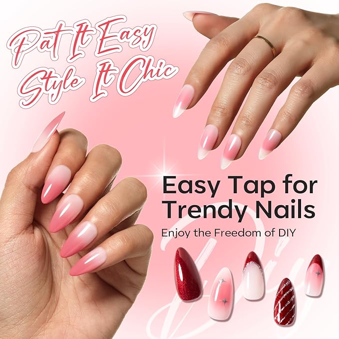 modelones Pat Paint Gel Nail Polish, 1 Jar Soak Off UV Patting Gel Polish Pigmented Colors for Ombre & Gradient & Blush Blooming & French Tip Nail Art, Blush Pink