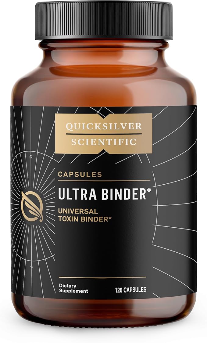 Quicksilver Scientific Ultra Binder - Multi Toxin Binder with Bentonite Clay Powder, Zeolite Detox & Charcoal - Supplement for Gut Support & The Body's Toxin Removal Process (120 Capsules)