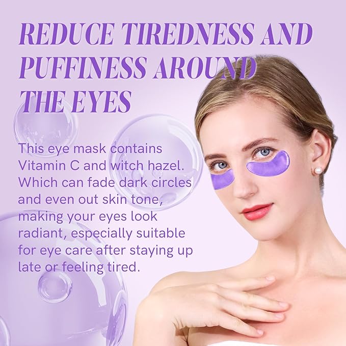 PEAUAMIE Under Eye Patches with Vitamin C and Witch Hazel Eye Mask for Dark Circles and Puffiness,Face Mask Skin Care Products 30 Pairs