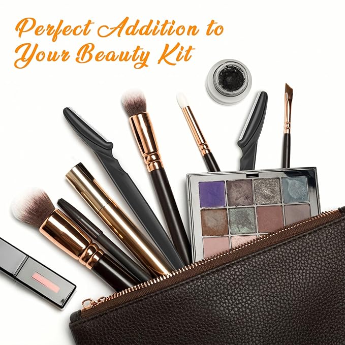 88 Pcs Eyebrow Razors & Face Razors for Women in Storage Jar – Black Color Dermaplane Razor for Women Face & Men, Safe Face Shaver with Protective Covers