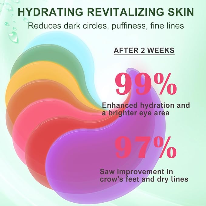 LAVONE Eye Mask - 30 Pairs Seaweed Under Eye Patches Skin Care Products - Eye Masks Skincare for Dark Circles and Puffiness, Reduce Wrinkles, Eye Bags and Fine Lines, for Women and Man