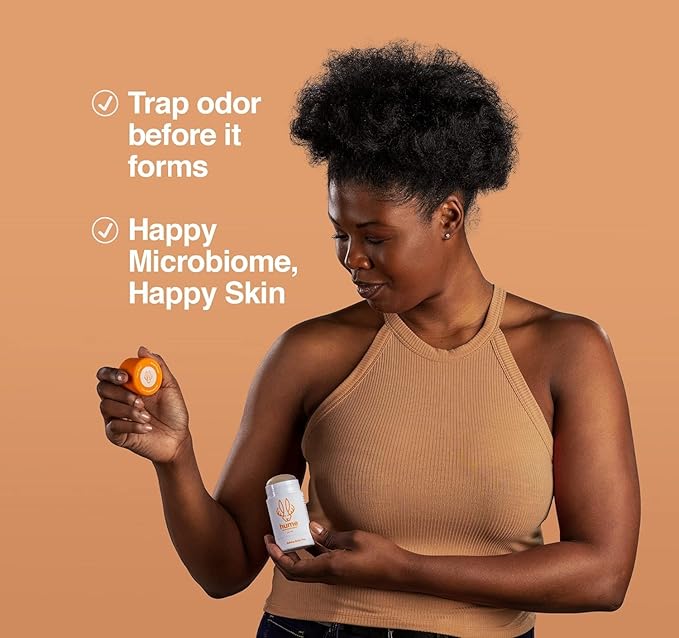 Hume Supernatural Aluminum Free Deodorant for Women & Men - Safe for Sensitive Skin - Probiotic, Plant-Based, Baking Soda Free, Aloe, & Cactus Flower, Anti Sweat, Stain & Odor - Amber Woods, 3-Pack