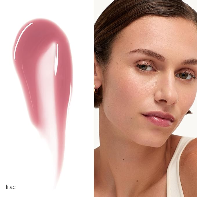 goop Beauty Hydra-Barrier Gel Gloss | Hydrating Lip Gloss to Moisturize & Plump Lips | Hyaluronic Acid & Vitamin E | Lilac - Sheer Amethyst | 0.13 oz