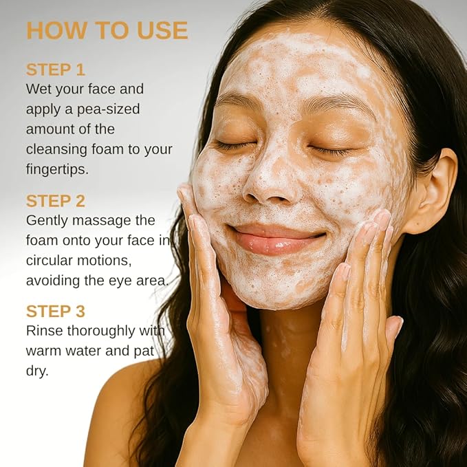 esfolio Rice Cleansing Foam Face Wash – Gentle Daily Facial Cleanser with Soft Creamy Foam – Suitable for All Skin Types – Helps Remove Dirt, Oil, and Impurities Without Drying (5.29oz -150g)