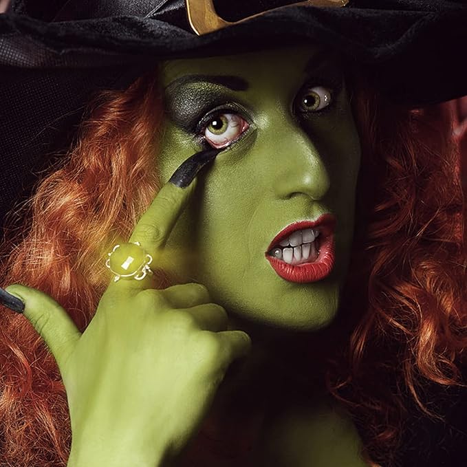 MEICOLY 6 Color Bruise Wheel for Special Effects,Hunting Camo Face Body Paint Kit,Light Green Gamora Witch Face Paint,Frost Bite,Trauma SFX Makeup Kit Halloween Makeup with 3pcs Stipple Sponges