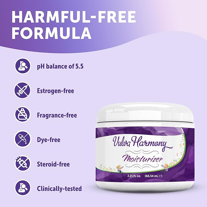 Vulva Harmony Vulva Balm – Vaginal Moisturizer for Women, Moisture & Relief Cream for Intimate Feminine Care | Dryness, Vaginitis, Itch, Chafing, Irritation & Menopause | No Estrogen Cream, 2.25 Oz