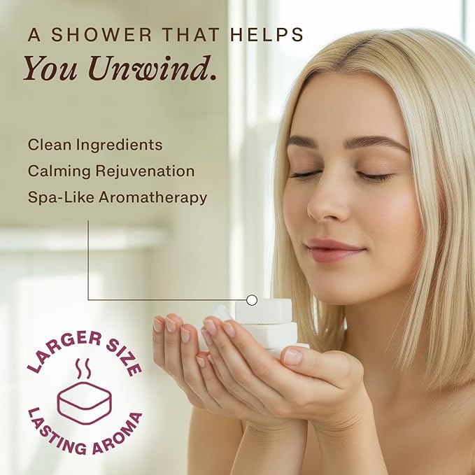 Shower Steamers Aromatherapy - USA Made with Natural Ingredients & Lavender Oil, Valentines Day Gifts, Large Shower Bombs for Stress Relief, Relaxing Spa Gifts for Women & Men, Luxury New Mom Gifts