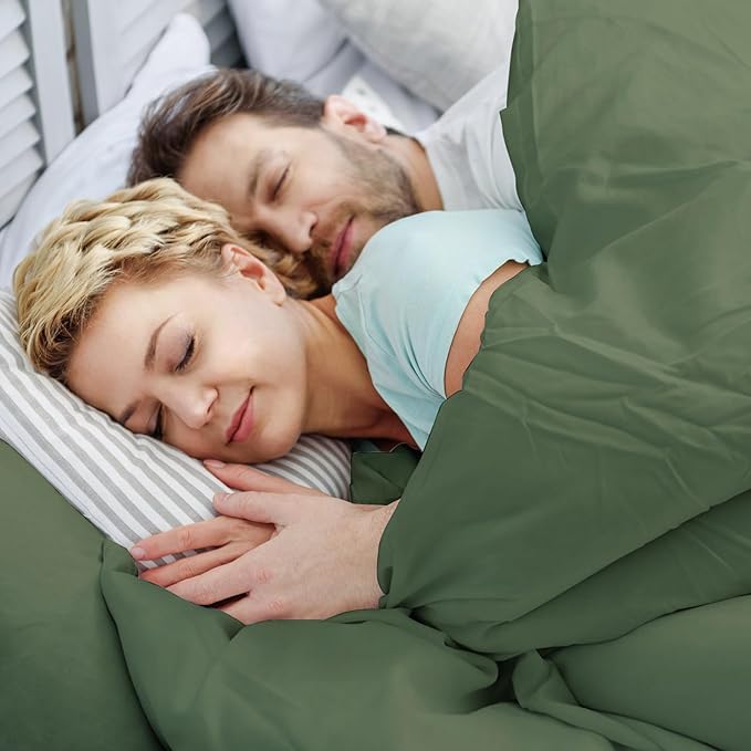 Maple&Stone Full Flat Sheet 6 Pack,Premium Soft & Breathable,Brushed Microfiber Fabric,Anti-Shrinkage & Non-Fading,Bulk Flat Sheets Only Full Size (Olive Green)