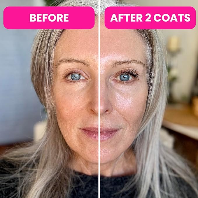 Prime Prometics PrimeLash Mascara for Older Woman – Volumizing, Incredible Length in 2 Coats – Long-Stay, Zero Clumps, Hypoallergenic (Mulberry)