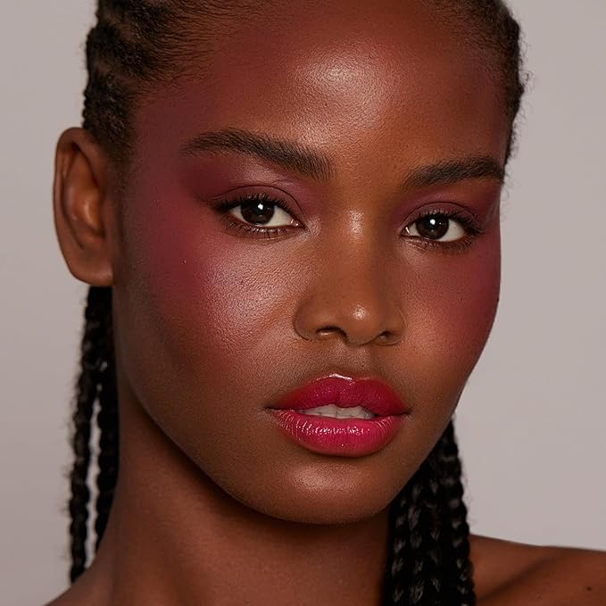 Depuplum Red Lipstick for Women Hydrate Glossy Lipstick Moisture Lip Gloss Sheer-Medium Coverage Shine Tinted Lip Balm for Dry Lips (DM98 Cherry Plum)