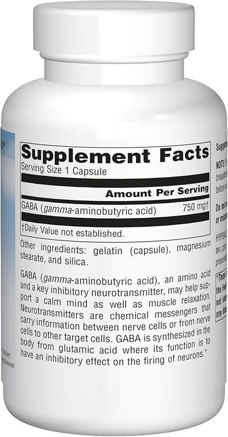 Source Naturals Serene Science GABA, for a Calm Mind, 750mg - 90 Capsules