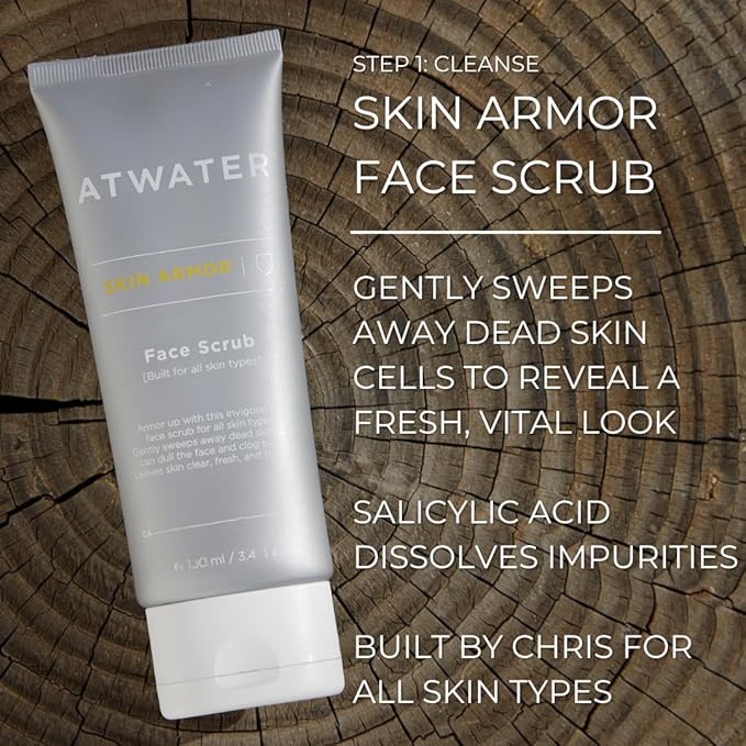 ATWATER Arctic Horizon Gift Set – Men’s 3-Piece Skincare Kit with Face Scrub, Eye Cream & Moisturizer, Clean Skincare Set for Daily Hydration