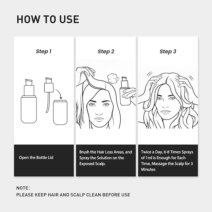 0.5% KINTOR KX-826 Hair Growth Spray,Oil Control Strengthen Hair,Hair Regrowth Products for Women&Men,Basic,300ml