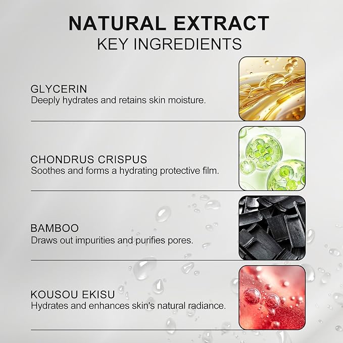 LAVONE Eye Mask - 30 Pairs Bamboo Charcoal Under Eye Patches Skin Care Products - Eye Masks Skincare for Dark Circles and Puffiness, Reduce Wrinkles, Eye Bags and Fine Lines, for Women and Man